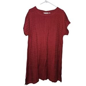 NWT Soft Surroundings Remi Gauze Slip Linen Blend Shirt Dress PM Petite Medium